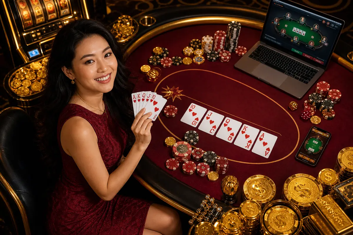 a9login Casino live dealer baccarat table